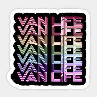 Van Life Neon Sticker